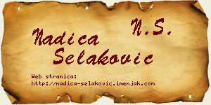 Nadica Selaković vizit kartica